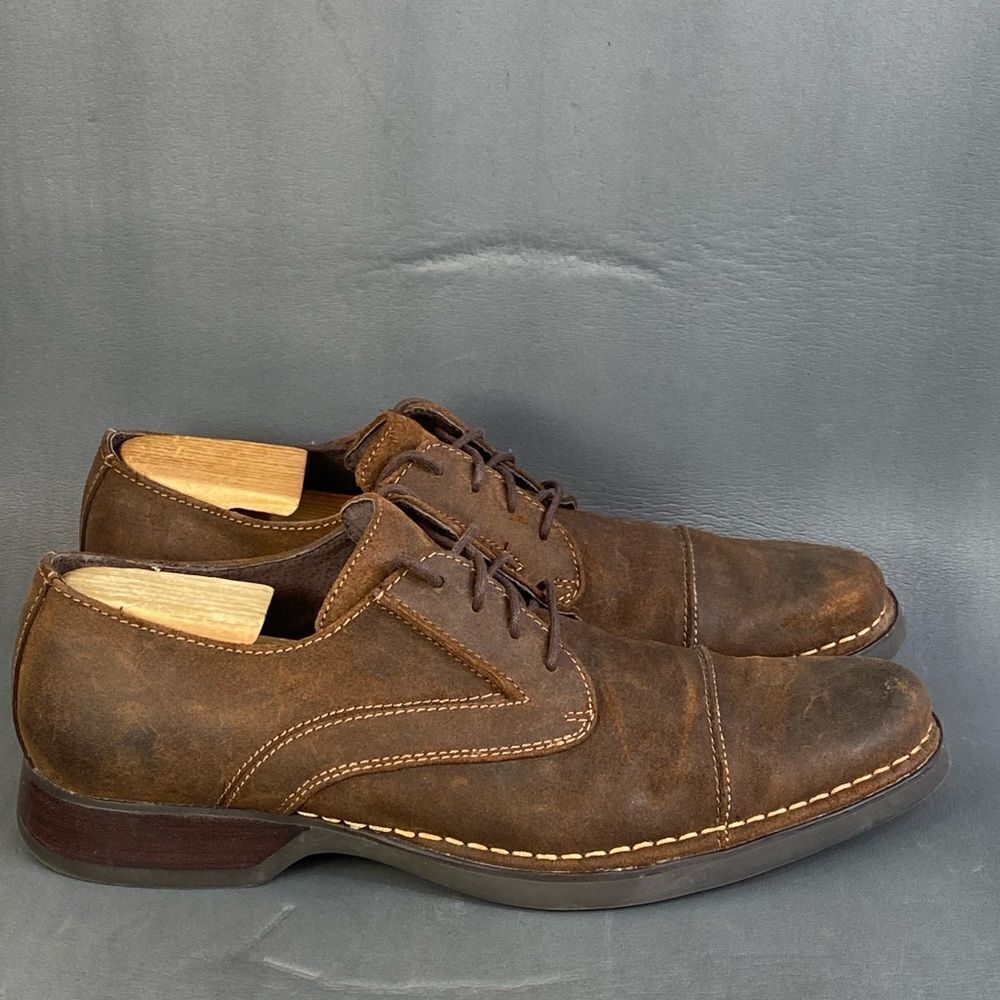 RJ COLT ‘ALL NIGHT’ suede leather Oxford shoes mens size  10.5